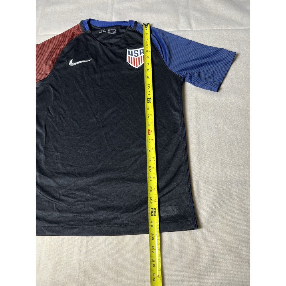 Nike Dri-FIT USA Soccer Jersey Shirt Men's Size Small Black Blue & Red - Picture 3 of 9